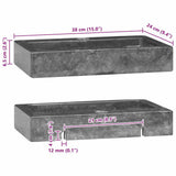 Lavello a Parete Grigio 38x24x6,5 cm in Marmo