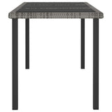 Set da Pranzo da Giardino 7 pz in Polyrattan Grigio