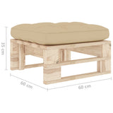 Ottomana da Giardino Pallet in Legno di Pino Impregnato
