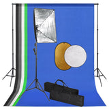 Kit Studio Fotografico con Luci Softbox Fondale e Riflettore