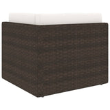 Set Divani da Giardino 10 pz con Cuscini in Polyrattan Marrone