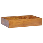 Lavabo in Legno Massello di Teak 50x35x10 cm