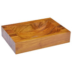 Lavabo in Legno Massello di Teak 50x35x10 cm