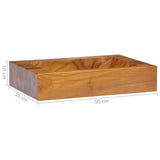 Lavabo in Legno Massello di Teak 50x35x10 cm