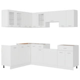 Set Armadi da Cucina 11 pz Lyon Bianco in Truciolato
