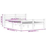 Giroletto senza Materaso Ambrato in Legno di Pino 140x200 cm
