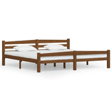 Giroletto senza Materaso Ambrato in Legno Massello 200x200 cm