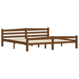 Giroletto senza Materaso Ambrato in Legno Massello 200x200 cm