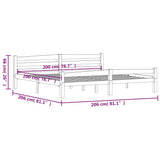 Giroletto senza Materaso Ambrato in Legno Massello 200x200 cm