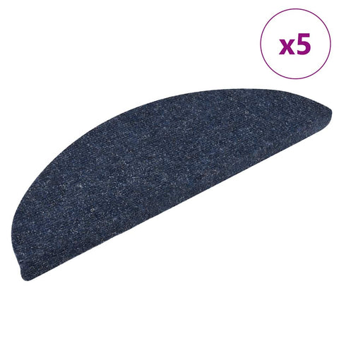 Tappetini Adesivi per Scale 5 pz 56x17x3 cm Blu Agugliati