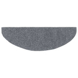 Tappetini per scale autoadesivi 5 pz 65x21x4 cm Grigio chiaro Semicircolari Grandi