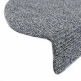 Tappetini per scale autoadesivi 5 pz 65x21x4 cm Grigio chiaro Semicircolari Grandi