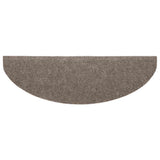 Tappetini per scale autoadesivi 5 pz 65x21x4 cm beige semicircolari grandi