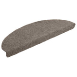Tappetini per scale autoadesivi 10 pz 65x21x4 cm beige semicircolari grandi