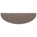 Tappetini per scale autoadesivi 10 pz 65x21x4 cm beige semicircolari grandi