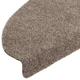 Tappetini per scale autoadesivi 10 pz 65x21x4 cm beige semicircolari grandi