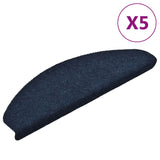 Tappetini per scale autoadesivi 5 pz 65x21x4 cm blu navy semicircolari grandi