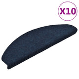 Tappetini per scale autoadesivi 10 pz 65x21x4 cm blu navy semicircolari grandi
