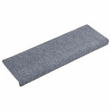 Tappetini per scale autoadesivi 10 pz 65x21x4 cm Grigio chiaro bordo rettangolare