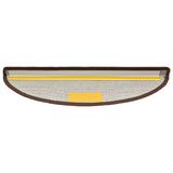 Tappetini per scale 10 pz 56x17x3 cm Marrone caffè Semicircolari