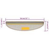 Tappetini per scale 10 pz 56x17x3 cm Talpa Semicircolari