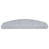 Tappetini per scale 10 pz 65x24x4 cm Grigio chiaro Semicircolari Grandi