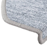 Tappetini per scale 10 pz 65x24x4 cm Grigio chiaro Semicircolari Grandi