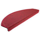 Tappetini per scale 10 pz 65x24x4 cm Rossi Semicircolari Grandi