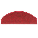 Tappetini per scale 10 pz 65x24x4 cm Rossi Semicircolari Grandi