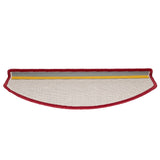 Tappetini per scale 10 pz 65x24x4 cm Rossi Semicircolari Grandi