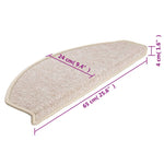 Tappetini per scale 10 pz 65x24x4 cm tortora semicircolari grandi