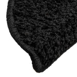 Tappetini per scale 10 pz 56x17x3 cm Nero Semicircolari