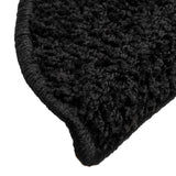 Tappetini per scale 10 pz 56x17x3 cm Nero Semicircolari