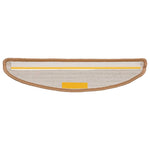 Tappetini per scale 10 pz 56x17x3 cm Beige Semicircolari