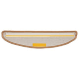 Tappetini per scale 10 pz 56x17x3 cm Beige Semicircolari