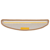 Tappetini per scale 10 pz 56x17x3 cm Beige Semicircolari
