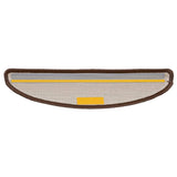 Tappetini per scale 10 pz 56x17x3 cm Marrone Semicircolari