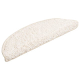 Tappetini per scale 10 pz 56x17x3 cm Bianco Semicircolari