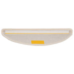 Tappetini per scale 10 pz 56x17x3 cm Bianco Semicircolari