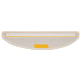 Tappetini per scale 10 pz 56x17x3 cm Bianco Semicircolari