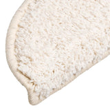 Tappetini per scale 10 pz 56x17x3 cm Bianco Semicircolari