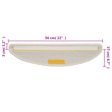 Tappetini per scale 10 pz 56x17x3 cm Bianco Semicircolari