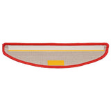 Tappetini per scale 10 pz 56x17x3 cm rossi semicircolari