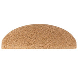 Tappetini per scale 10 pz 65x21x4 cm Beige Semicircolari Grandi