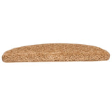 Tappetini per scale 10 pz 65x21x4 cm Beige Semicircolari Grandi