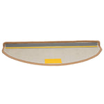 Tappetini per scale 10 pz 65x21x4 cm Beige Semicircolari Grandi