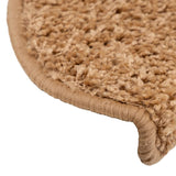 Tappetini per scale 10 pz 65x21x4 cm Beige Semicircolari Grandi