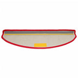 Tappetini per scale 10 pz 65x21x4 cm rossi semicircolari grandi