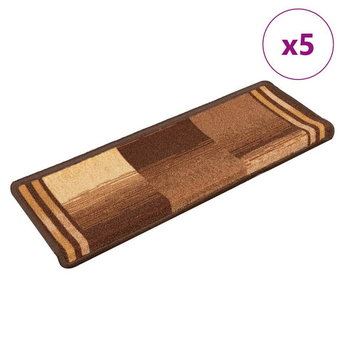 Tappetini per Scale Autoadesivi 5 pz 65x21x4 cm Marroni