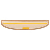 Tappetini per scale 15 pz 56x17x3 cm Marrone chiaro Semicircolari